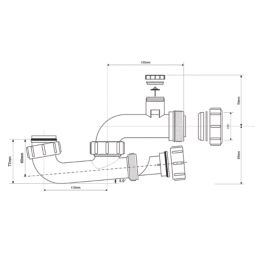 McAlpine SM10V 1 1/2" Anti-Siphon Bath P Trap White 40mm