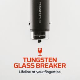 Nebo Transport Rechargeable LED 2 Outlet Type A & C USB Torch with USB Car Chargers Grey 400lm