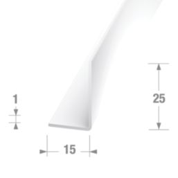Essentials White Corner Profile 1m x 25mm x 15mm