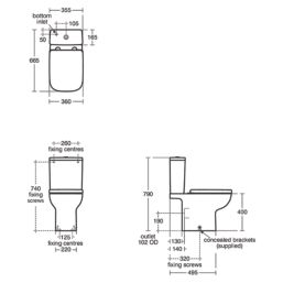 Ideal Standard i.life A Soft-Close Close Coupled Toilet Dual-Flush 6/4Ltr