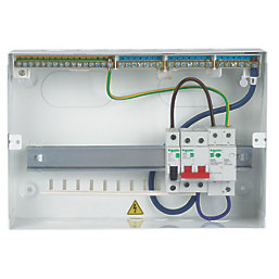 Schneider Electric Easy9 Compact 14-Module 9-Way Part-Populated High Integrity Main Switch Consumer Unit with SPD