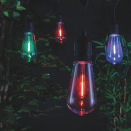 TCP ST64 10m Outdoor LED RGB Garden Festoon Lights 10W