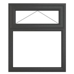 Crystal  Top Opening Clear Double-Glazed Casement Anthracite on White uPVC Window 905mm x 965mm