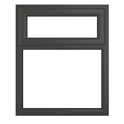 Crystal  Top Opening Clear Double-Glazed Casement Anthracite on White uPVC Window 905mm x 965mm