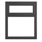 Crystal  Top Opening Clear Double-Glazed Casement Anthracite on White uPVC Window 905mm x 965mm