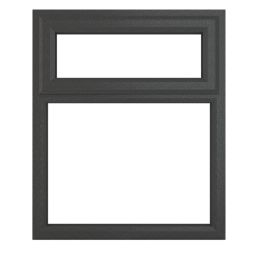 Crystal  Top Opening Clear Double-Glazed Casement Anthracite on White uPVC Window 905mm x 965mm