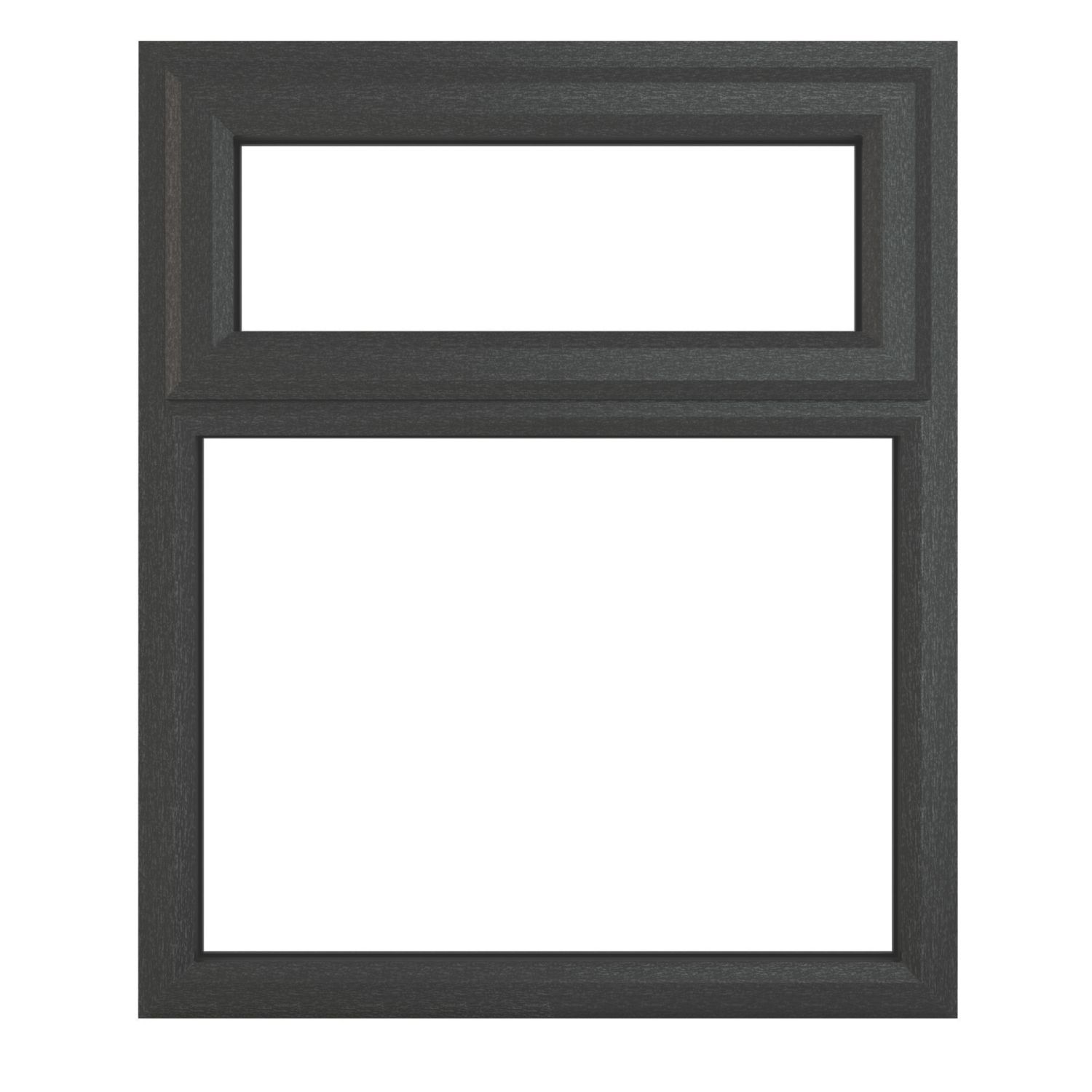 Crystal Top Opening Clear Double-Glazed Casement Anthracite on White uPVC Window 905mm x 965mm (160JP)