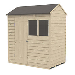 Forest  6' x 4' (Nominal) Reverse Apex Overlap Timber Shed with Base