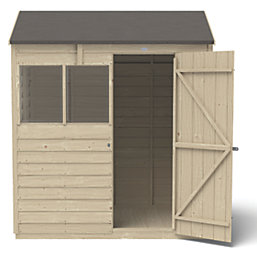 Forest  6' x 4' (Nominal) Reverse Apex Overlap Timber Shed with Base