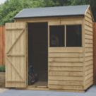 Forest  6' x 4' (Nominal) Reverse Apex Overlap Timber Shed with Base