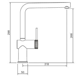 Abode Fraction Mono Mixer Kitchen Tap Chrome