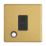 Contactum Lyric 13A Unswitched Fused Spur & Flex Outlet  Brushed Brass with Black Inserts