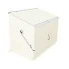 Trimetals Stowaway 4' 6" x 3' (Nominal) Pent Metal Tool Store with Base Cream