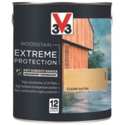 V33 2.5Ltr Clear Satin Solvent-Based Exterior Wood Stain
