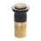 Top-Fix Unslotted Push Button Basin Waste Brushed Brass 60mm