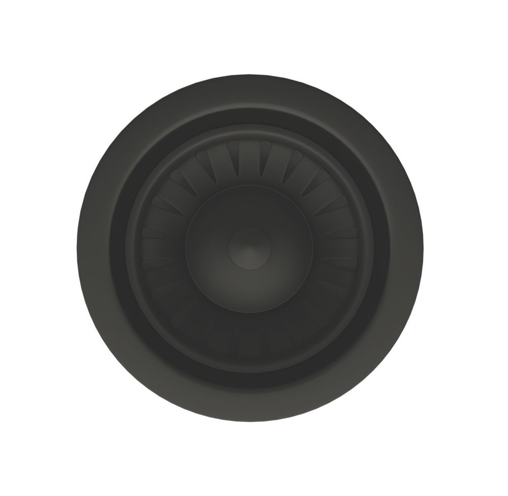 ETAL Sink Strainer Waste without Overflow Matt Black 90mm Screwfix