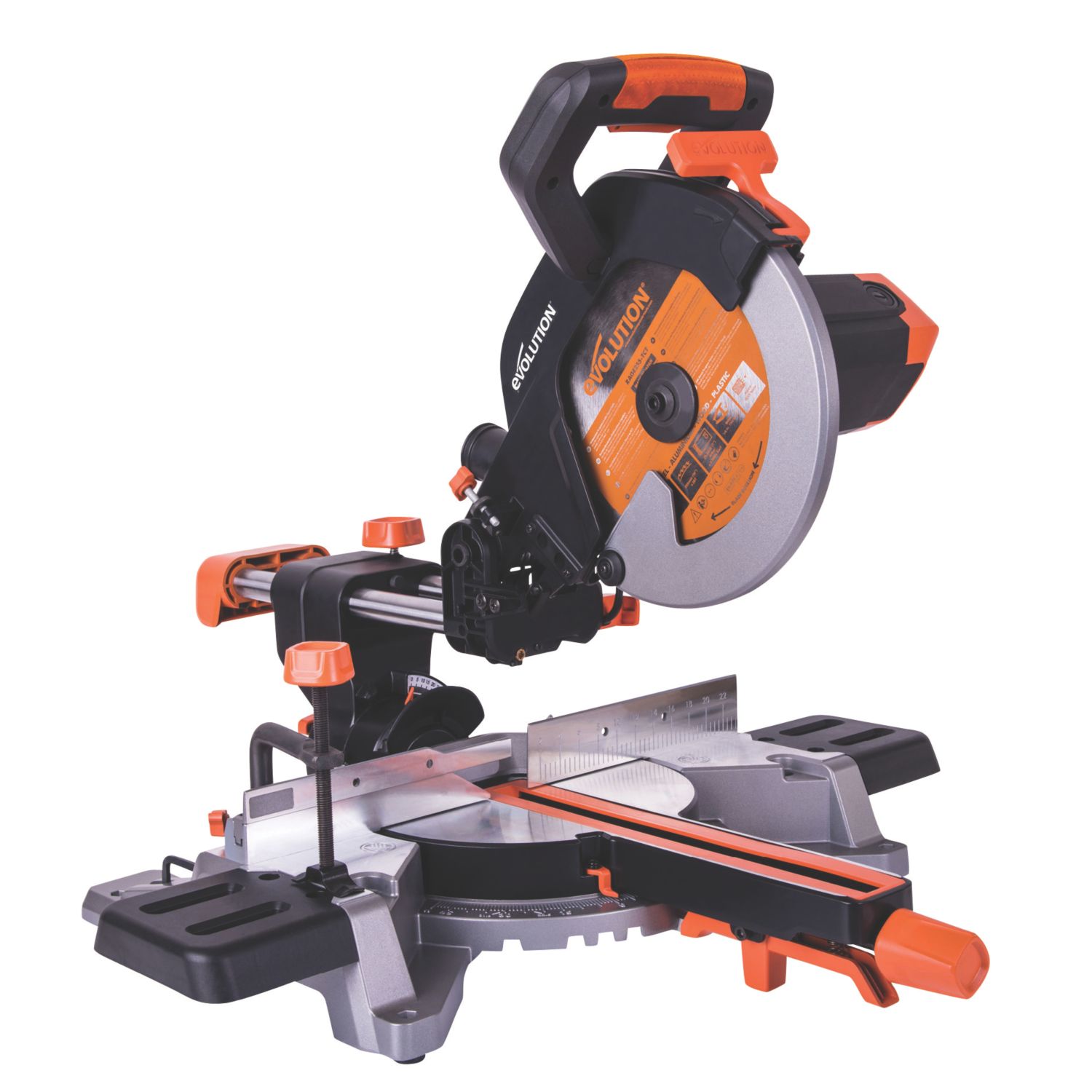 Evolution R255SMS 255mm Electric Single-Bevel Sliding Multi-Material Mitre Saw 110V (1612X)
