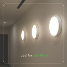 4lite PAVIA LED Wall/Ceiling Light Bulkhead  White 22W 2500lm