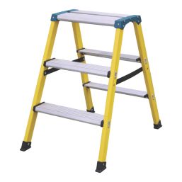 Erbauer Fibreglass 2 Step 700mm Folding Step Stool With Platform