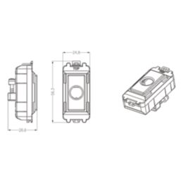 Knightsbridge GDM012U 0A Grid Flex Outlet White