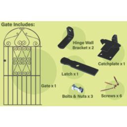 Apollo Wenlock Tall Gate Black 929mm x 1875mm