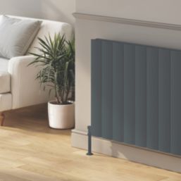Reina Loco Double 600mm x 1040mm 3864BTU Anthracite Horizontal Designer Radiator