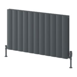 Reina Loco Double 600mm x 1040mm 3864BTU Anthracite Horizontal Designer Radiator