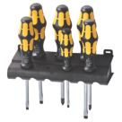 Wera 932/6 Kraftform Plus Rack Mixed Chisel Screwdriver Set 6 Pcs