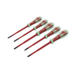 C.K Dextro Glo Slim Mixed  VDE Screwdriver Set 5 Pieces