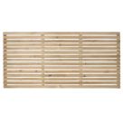 Forest  Single-Slatted  Fence Panels Natural Timber 6' x 3' Pack of 3