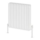 Reina 600mm x 600mm 3338BTU White Square 2 Column Radiator