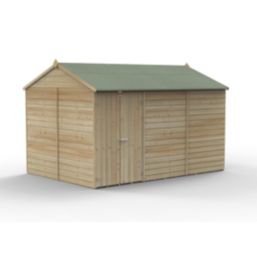 Forest Beckwood 11' 6" x 8' (Nominal) Reverse Apex Shiplap Timber Shed with Base & Assembly