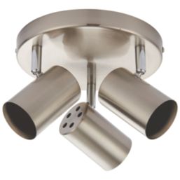 Saxby Toro Round 3-Light Spotlight Satin Nickel