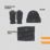 Site  Polar Fleece Accessory Pack Black 3 Piece Set