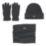 Site  Polar Fleece Accessory Pack Black 3 Piece Set