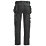 Snickers 6271 Full Stretch Trousers Black 35" W 32" L