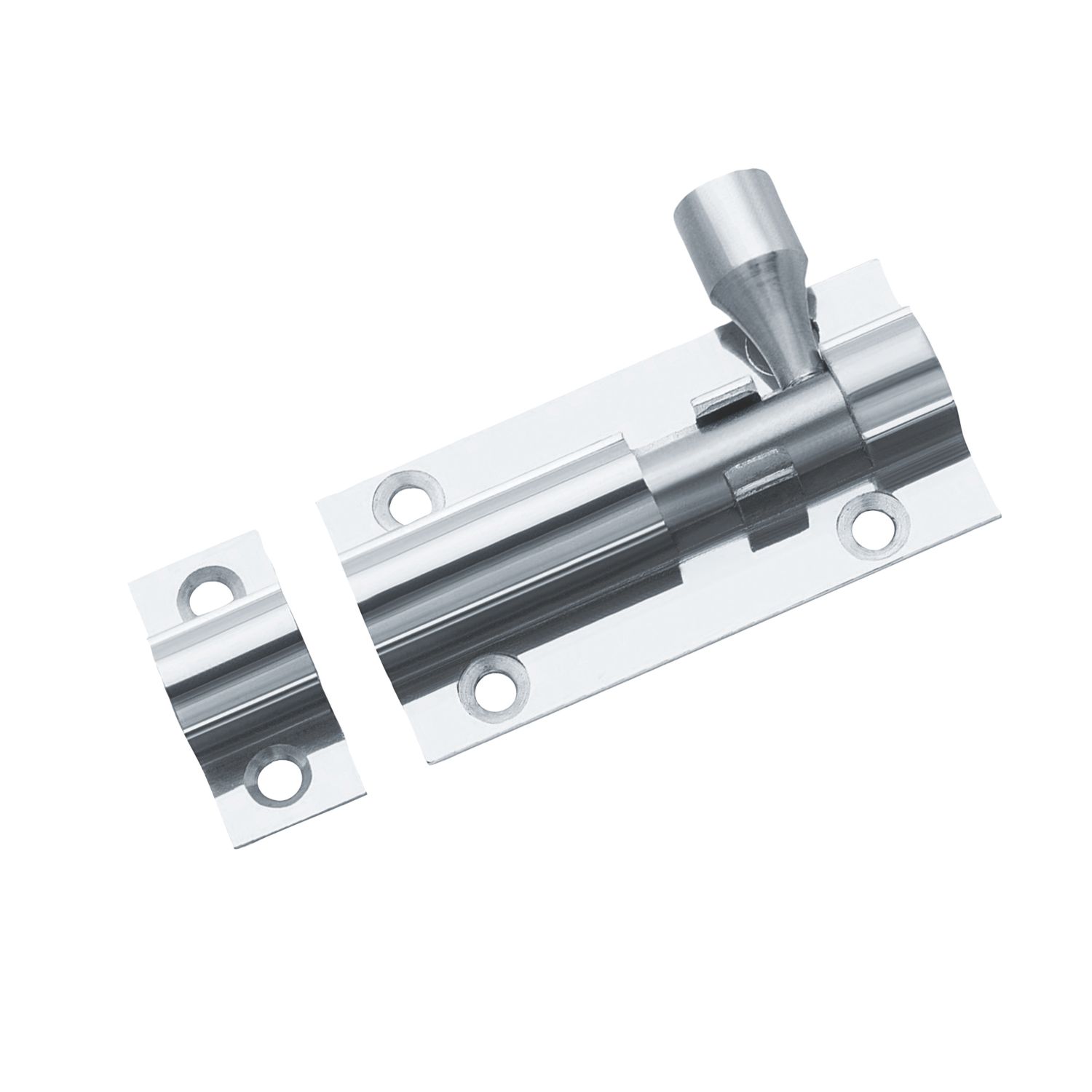 Smith & Locke Barrel Door Bolt Polished Chrome 63mm (161TE)