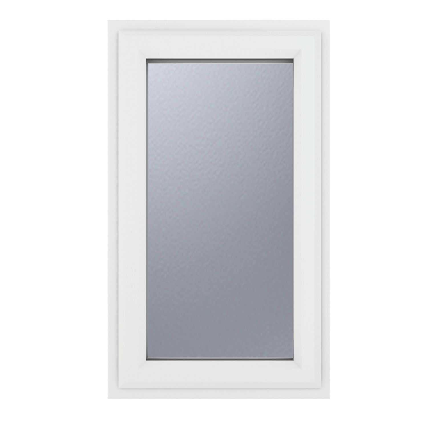 Crystal Right-Hand Opening Obscure Double-Glazed Casement White uPVC Window 610mm x 1190mm (161VH)