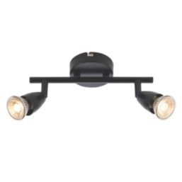Saxby Amalfi Bar 2-Light Spotlight Matt Black
