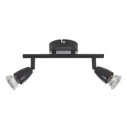 Saxby Amalfi Bar 2-Light Spotlight Matt Black