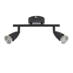 Saxby Amalfi Bar 2-Light Spotlight Matt Black