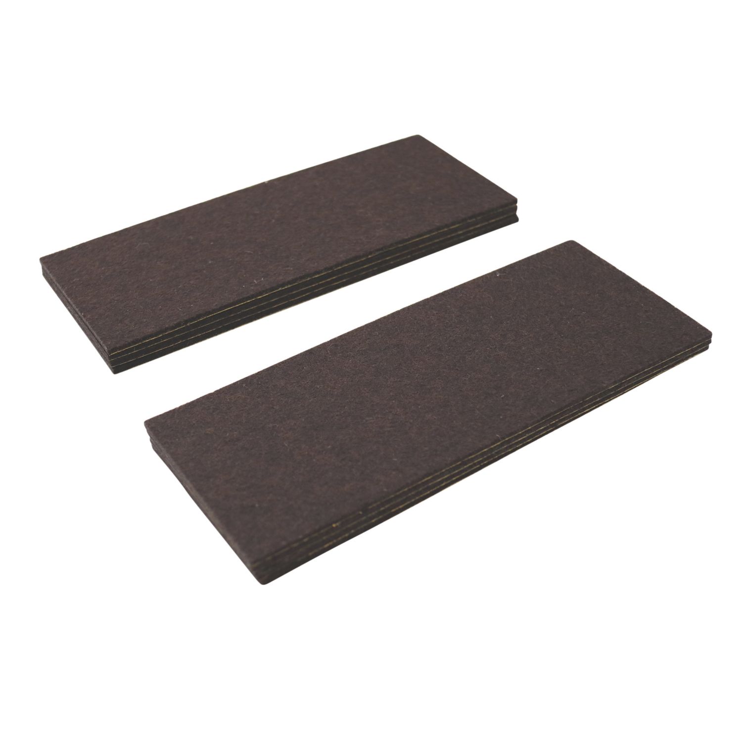 Essentials Brown Rectangular Self-Adhesive Felt Pads 200mm x 80mm 20 Pack (161XG)