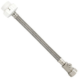 Fluidmaster Flexible Hose Connector 300mm with Isolating Valve 15mm x 1/2" x 300mm