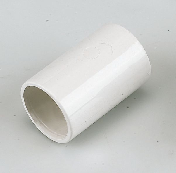 FloPlast Straight Couplings White 21.5mm 5 Pack Screwfix