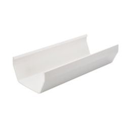 FloPlast  PVC Square Gutter White 114mm x 3m 6 Pack