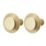 Essentials Nutmeg Prism Cabinet Knob Brushed Brass 32mm 2 Pieces