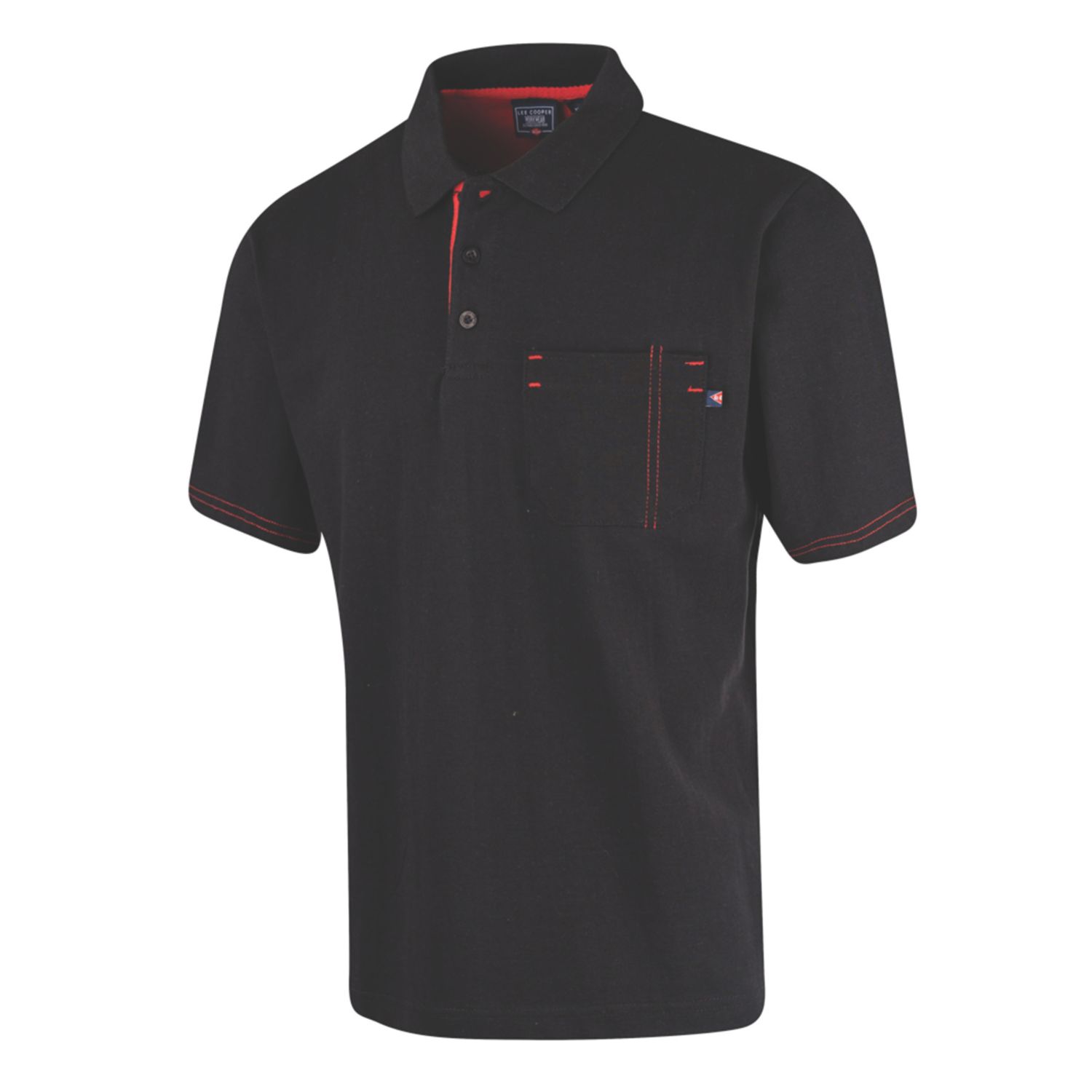 Lee Cooper LCTS011 Polo Shirt Black 2X Large 46" Chest (162HU)
