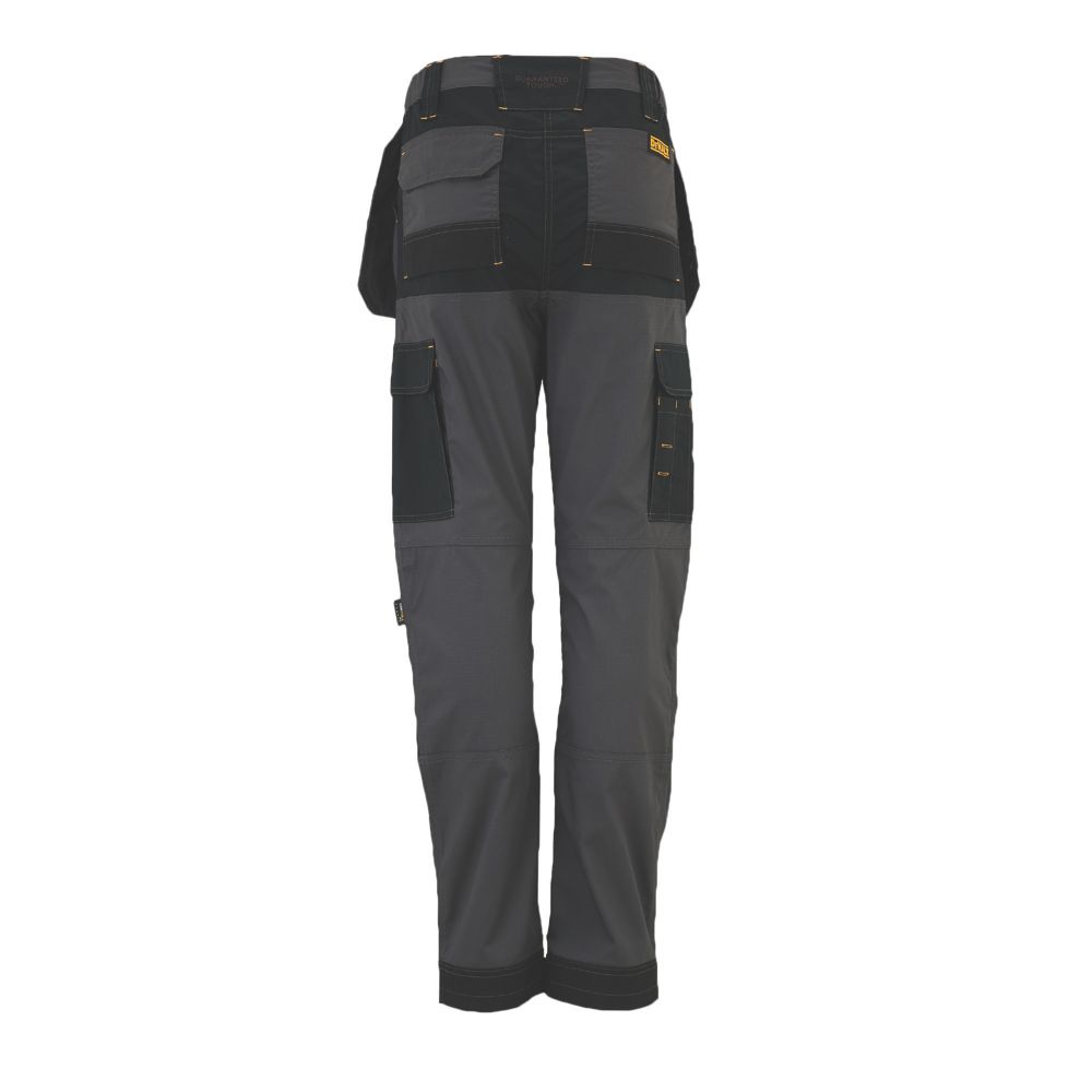 DeWalt Roseville Womens Work Trousers Grey/Black Size 14 29 L - Screwfix