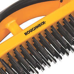 Roughneck Soft-Grip Block Wire Brush With Handle