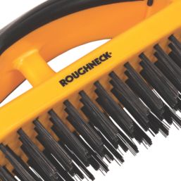 Roughneck Soft-Grip Block Wire Brush With Handle